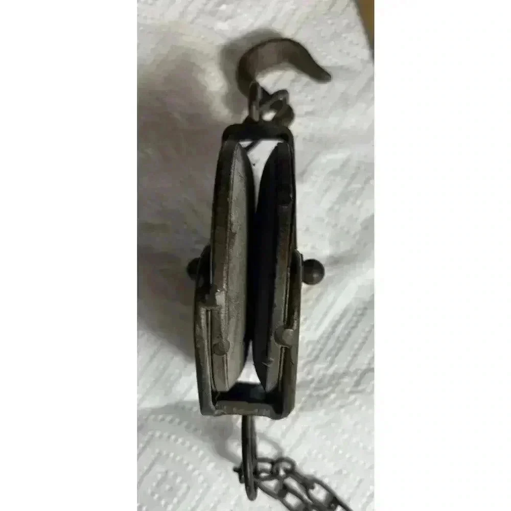 Metal pulley with hook Farmhouse Decor New